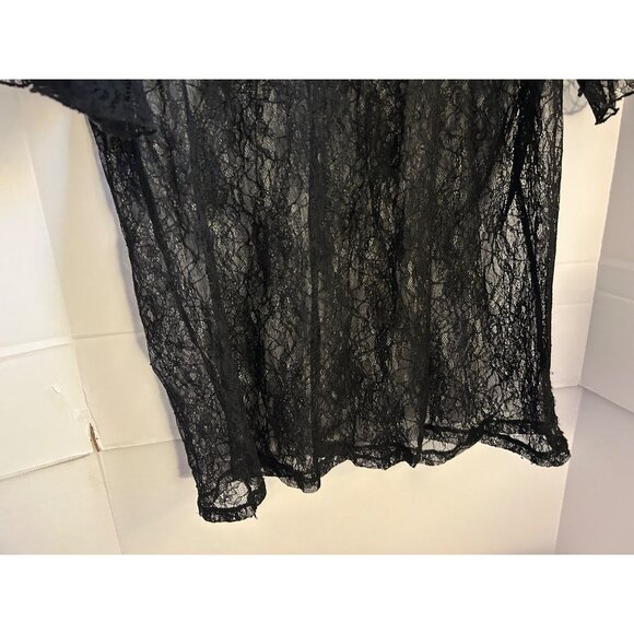 Torrid Black Lace Sheer Blouse Top Women’s Plus Size 2 Short Sleeve Romantic Got - Picture 9 of 9